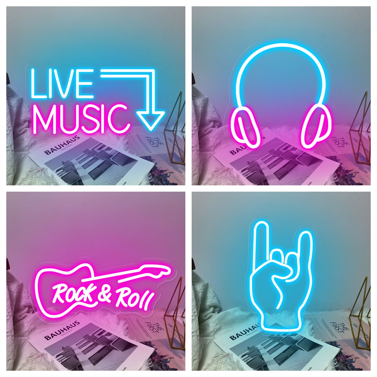 Musical Instrument Sign - Живая музыка, дневные неоновые знаки для