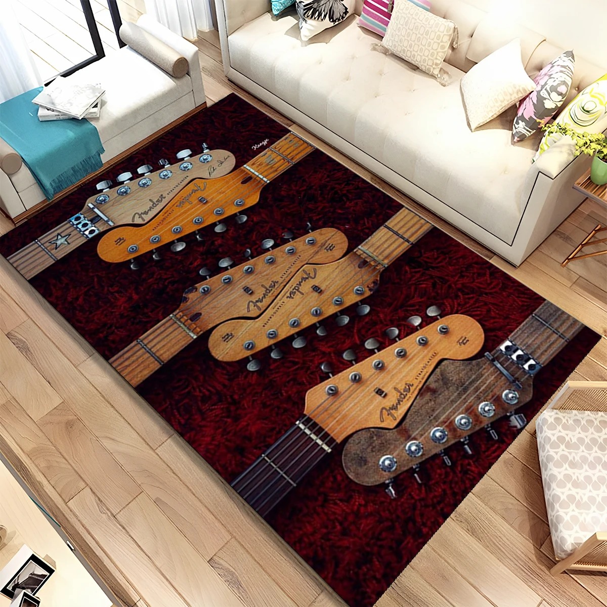 Musical Instrument Sign - 3D-коврик в виде гитары и бас-гитары
