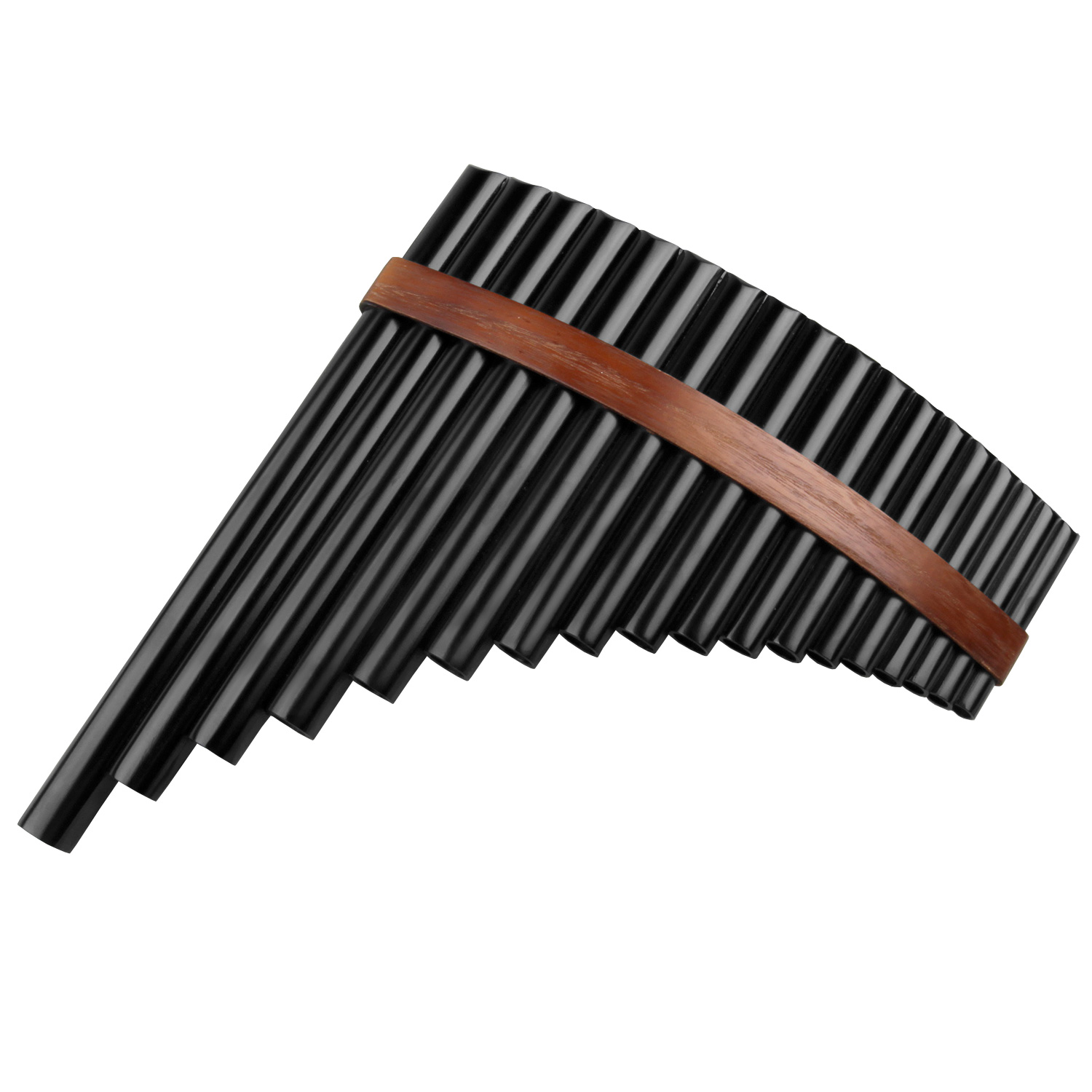 Musical Instrument Pipe - 18-трубная пан-флейта коричневого цвета, в тональности