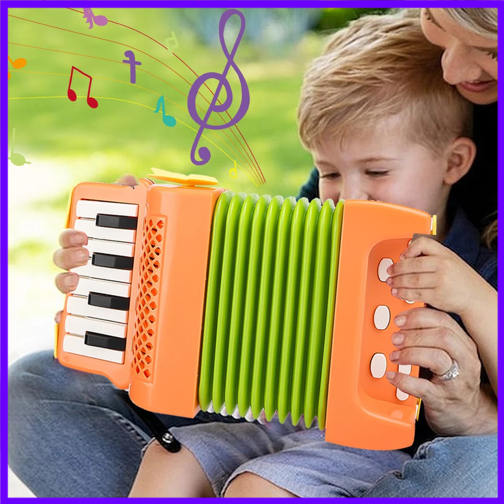 Musical Instrument Harmonium - Детская игрушка-аккордеон, 10 клавиш, 8 басов,
