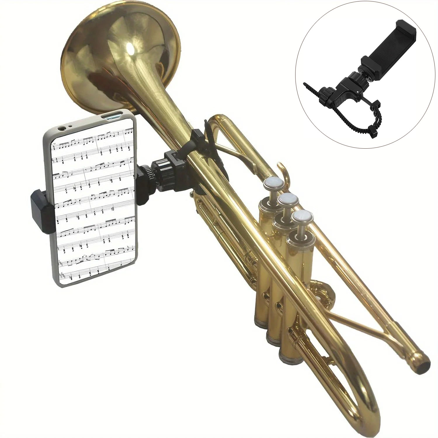 Musical Instrument Horn - Металлическая музыкальная подставка-держатель для телефона (для