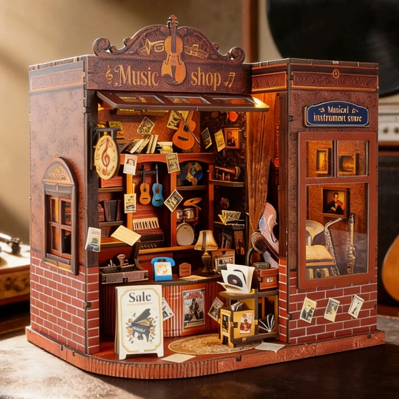 Musical Instrument Shop - Набор для сборки миниатюрной 3D-модели книжного